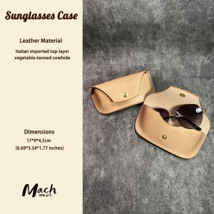 Handcrafted Leather Glasses Case - Vintage Style, Veg-Tanned Full-Grain Leather, Unisex